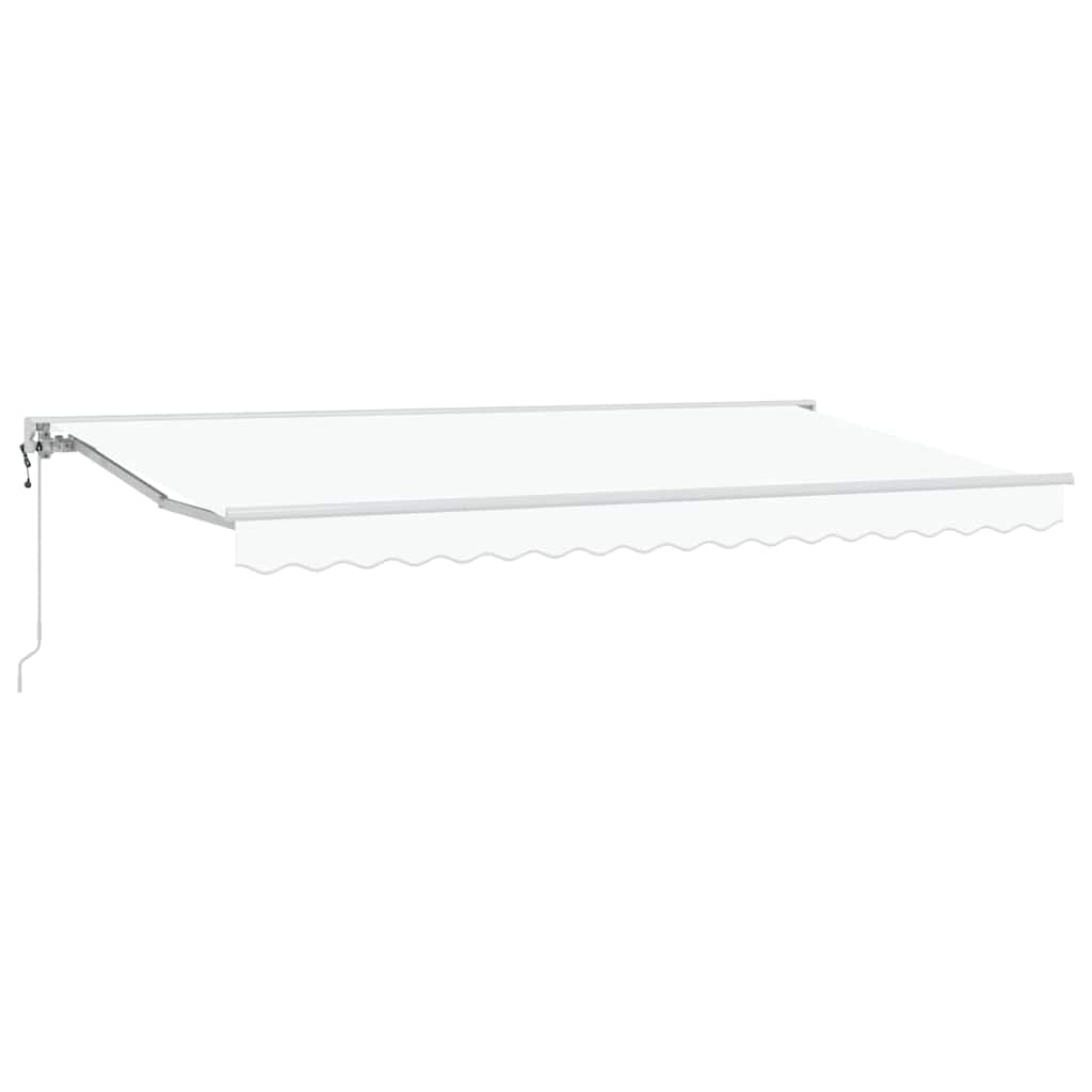 Vidaxl inklapbaar zonnescherm wit 400 x 200 cm polyester en metaal