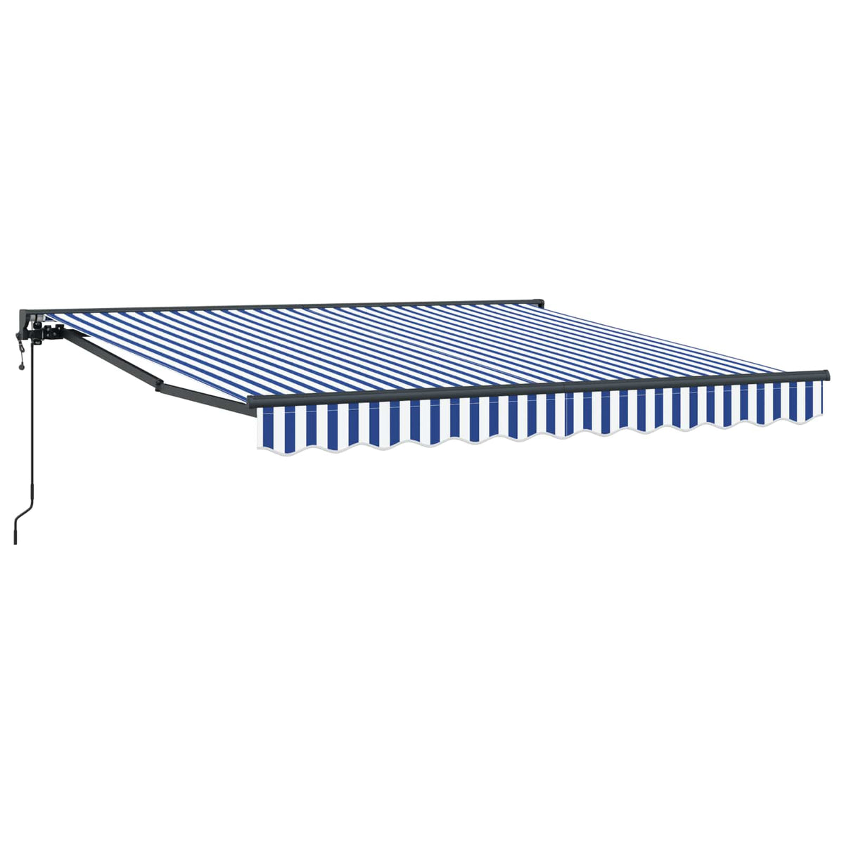 Vidaxl zijde frame blauw en wit 300 x 250 cm polyester met pu-coating