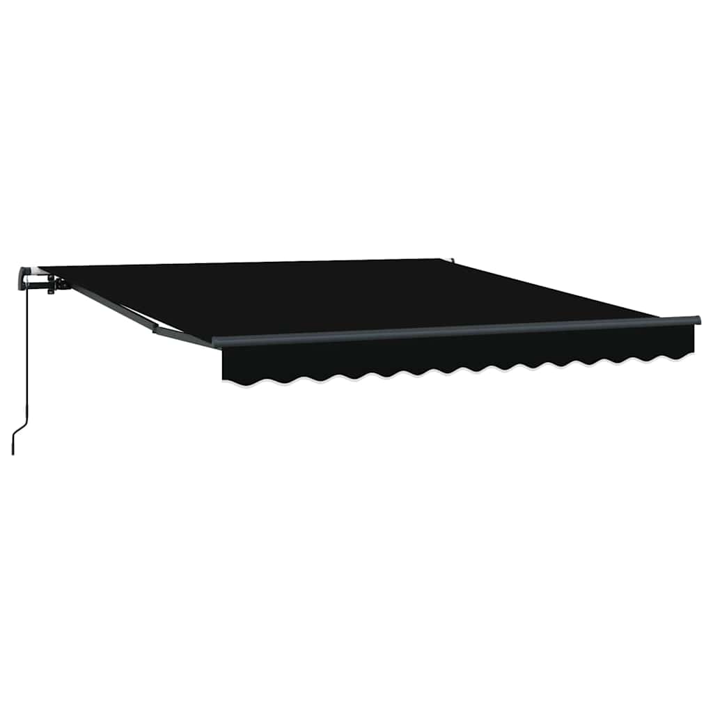 Vidaxl inklapbaar zonnescherm zwart 300 x 250 cm polyester en staal