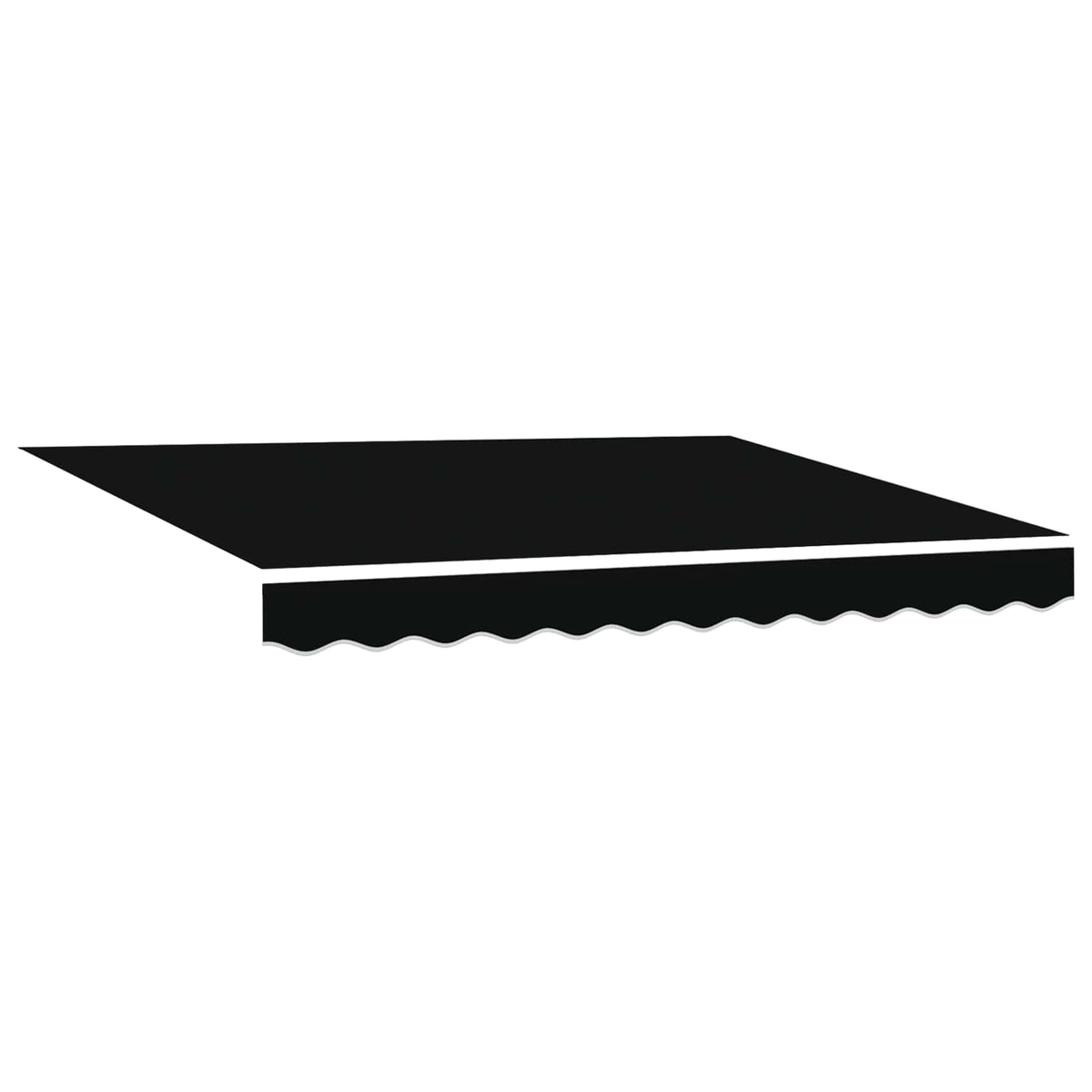 Vidaxl uitschuifbare luifel zwart 300 x 250 cm polyester en aluminium