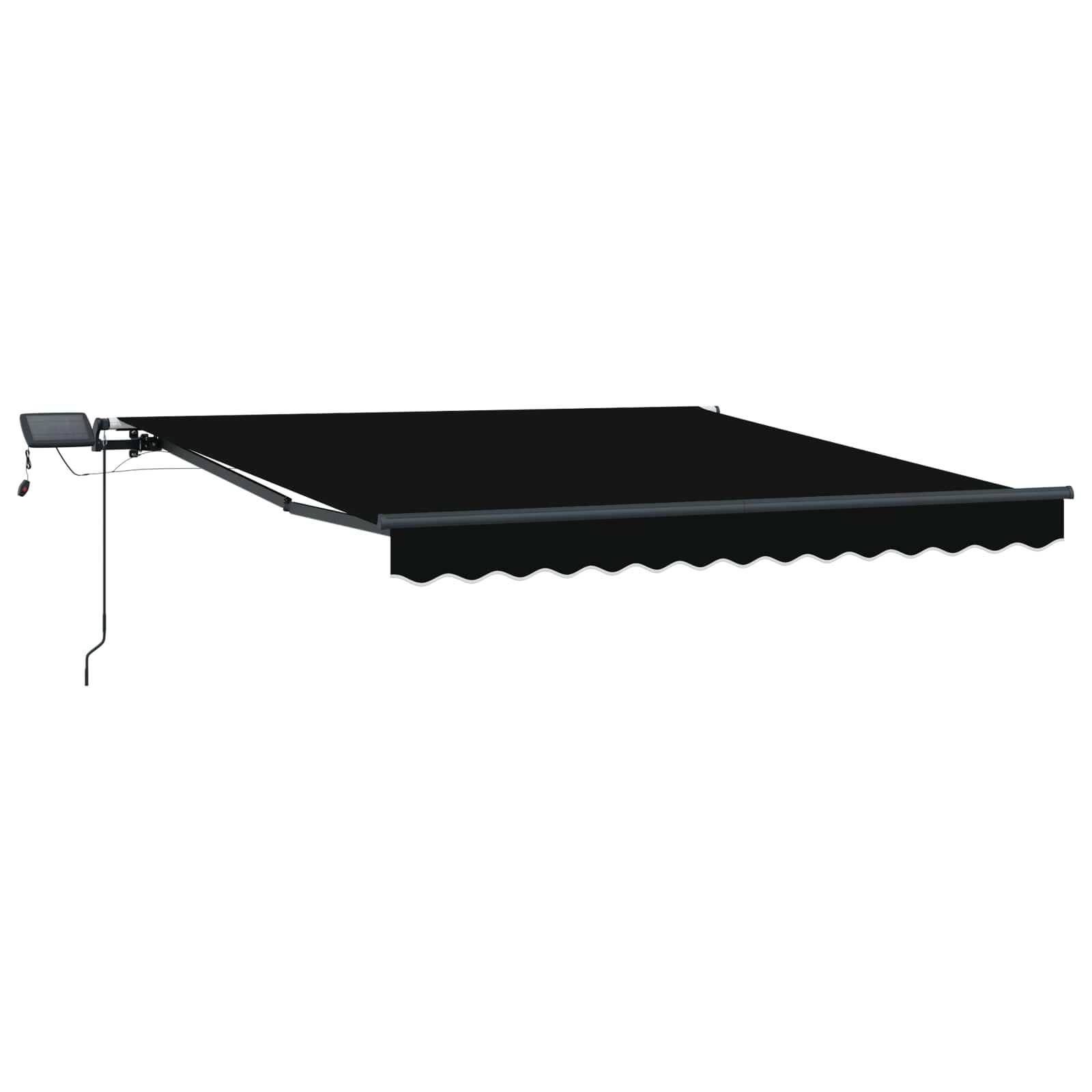 Vidaxl inklapbaar zonnescherm zwart 300 x 250 cm stof