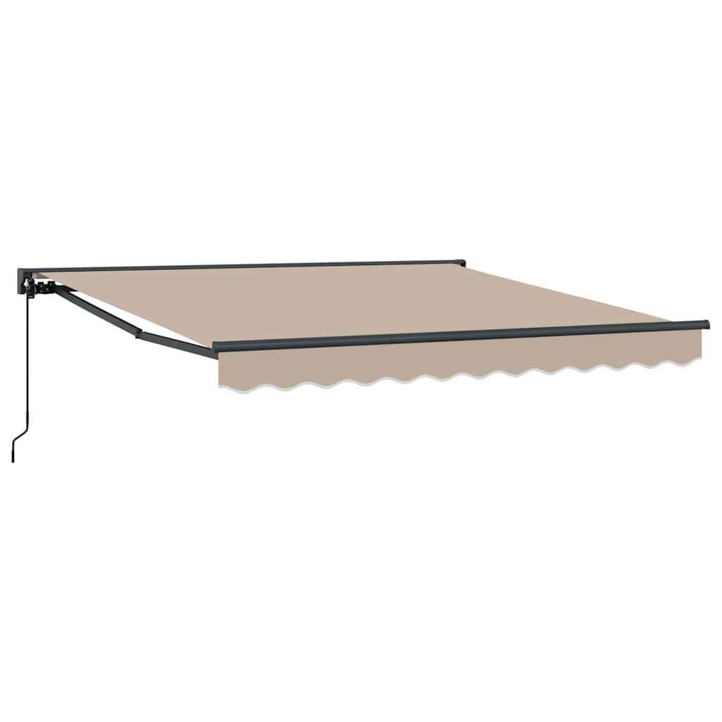 Vidaxl inklapbaar zonnescherm beige 300 x 250 cm polyester en metaal