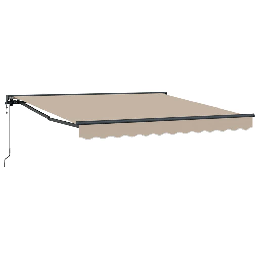 Vidaxl inklapbaar zonnescherm beige 300 x 250 cm polyester en metaal