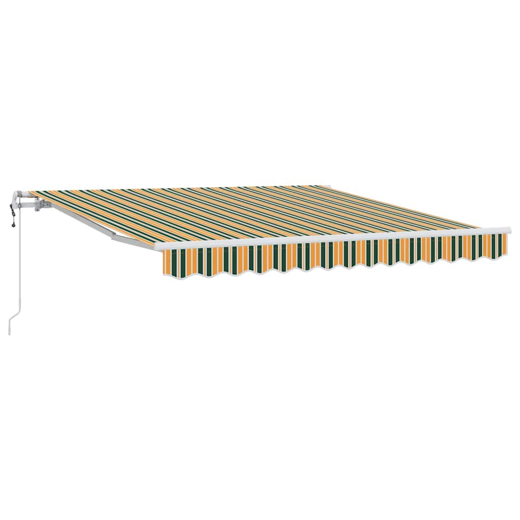Vidaxl inklapbaar zonnescherm groen en geel 300 x 250 cm stof