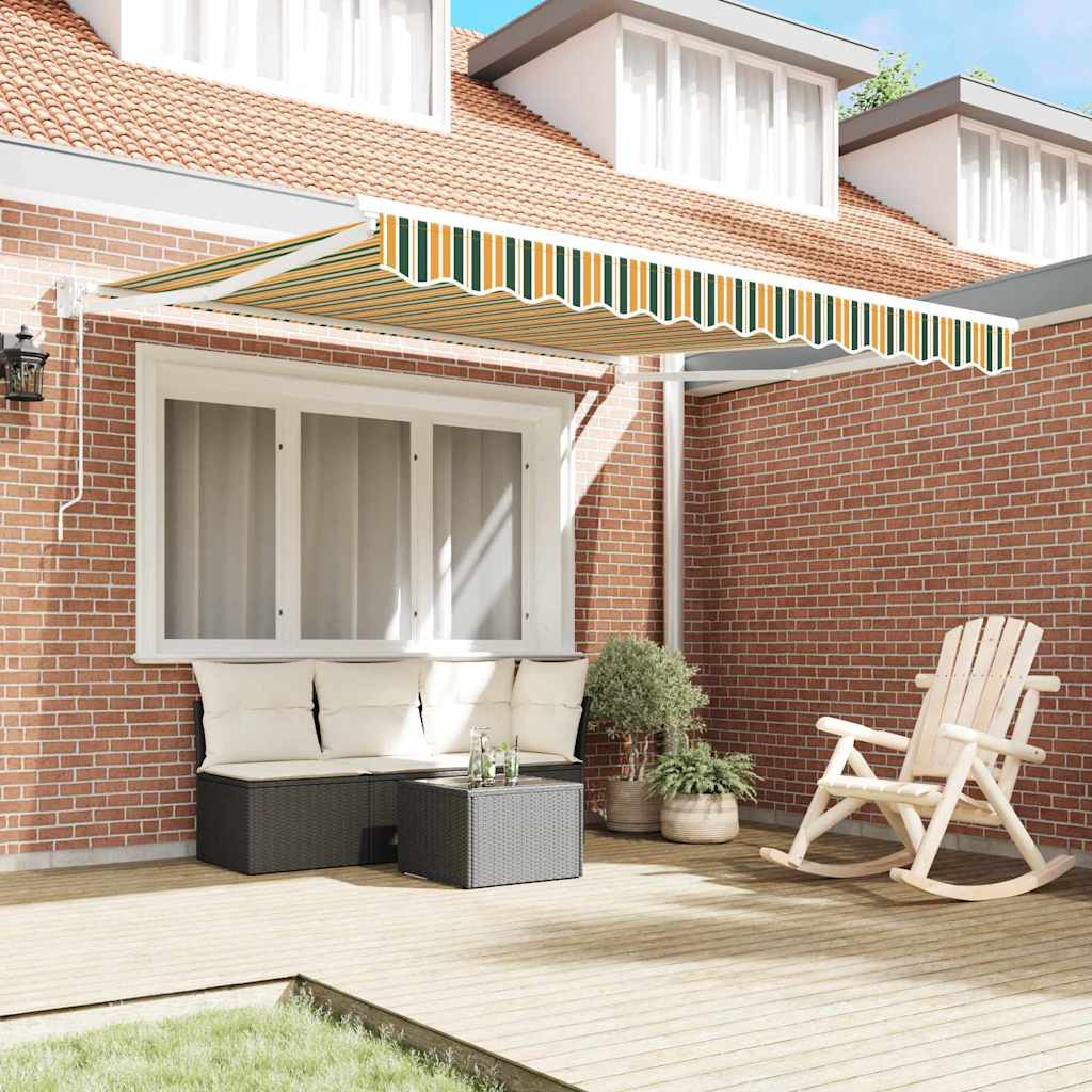 Vidaxl markies groen en geel 300 x 250 x 165 cm polyester