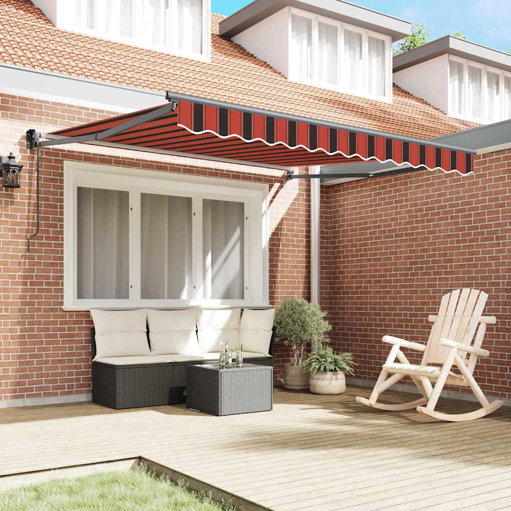 Vidaxl markies rood en zwart 350 x 250 x 165 cm polyester