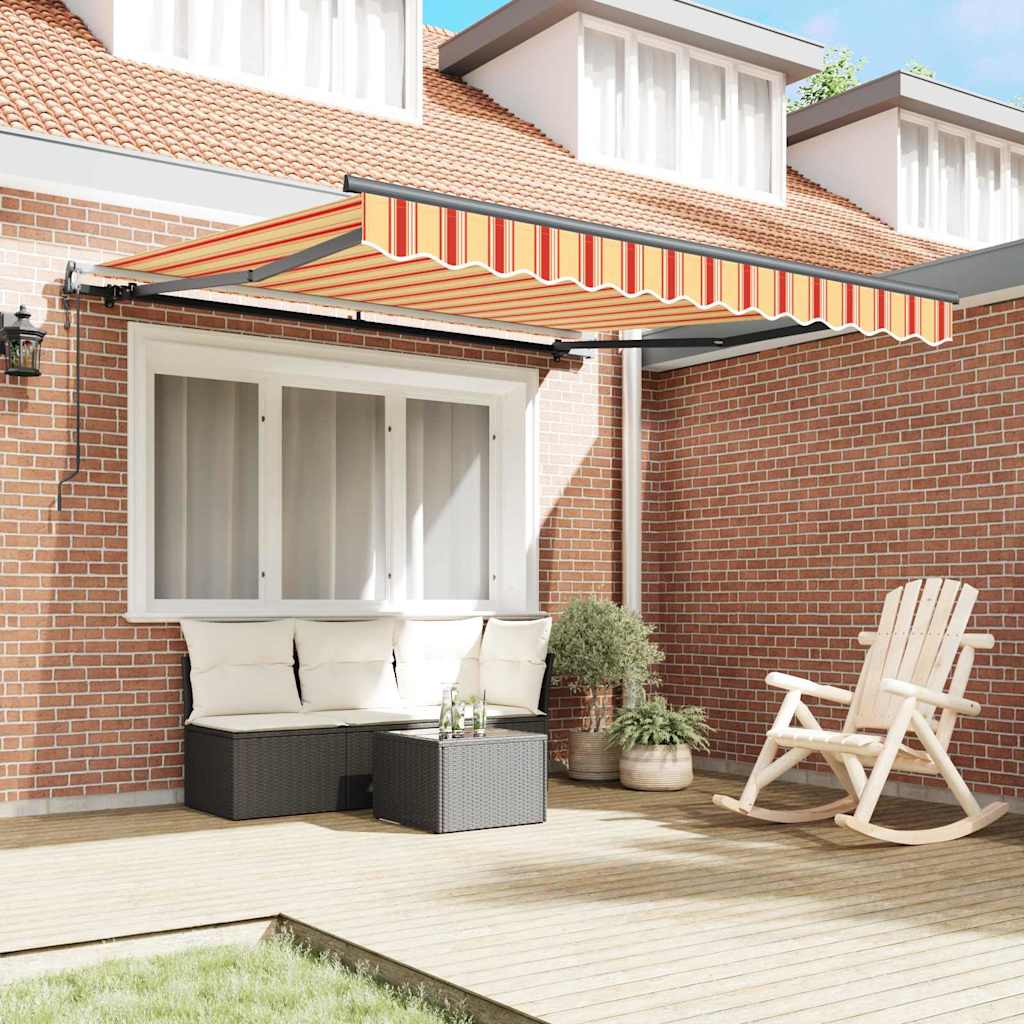 Vidaxl inklapbaar zonnescherm geel en oranje 350 x 250 cm