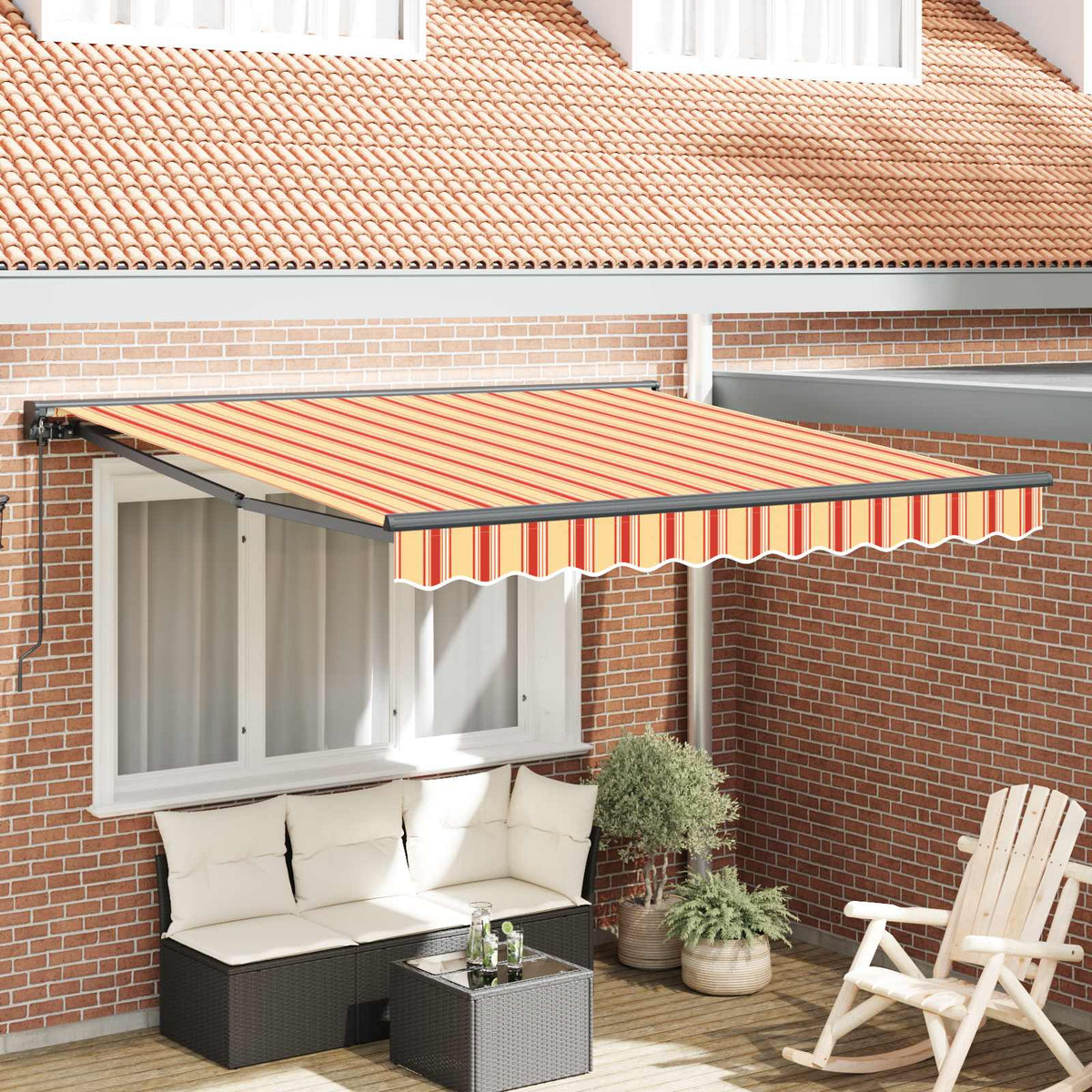 Vidaxl zijde frame meerkleurig 350 x 250 cm polyester met pu-coating