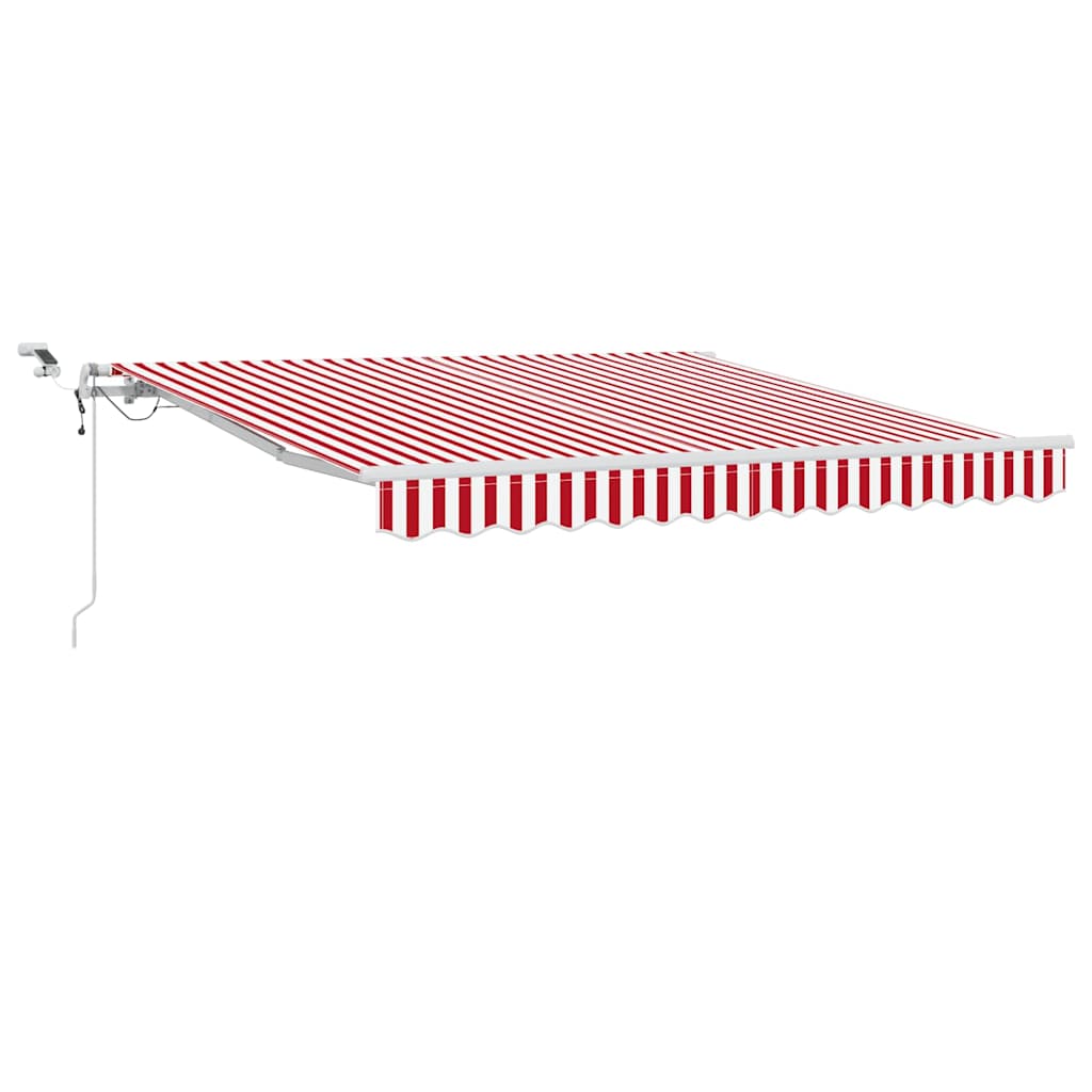 Vidaxl inklapbaar zonnescherm rood en wit 350 x 250 cm