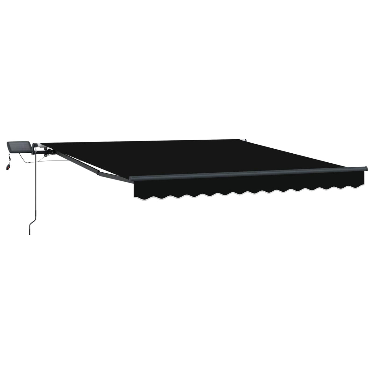 Vidaxl uitschuifbare luifel zwart 350 x 250 cm stof en aluminium