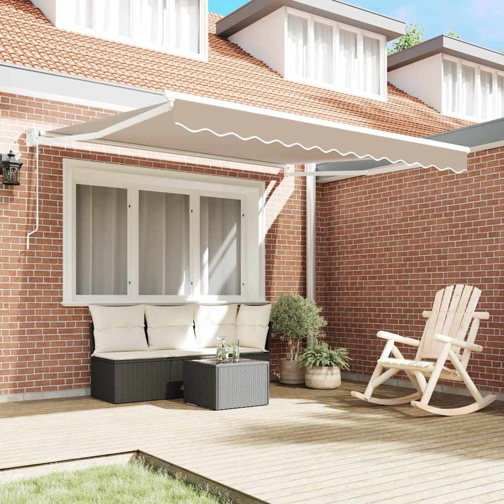 Vidaxl inklapbaar zonnescherm beige 350 x 250 cm