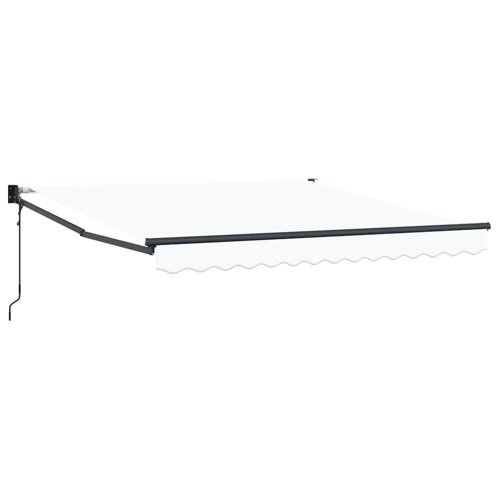 Vidaxl inklapbaar zonnescherm wit 350 x 250 cm polyester en aluminium