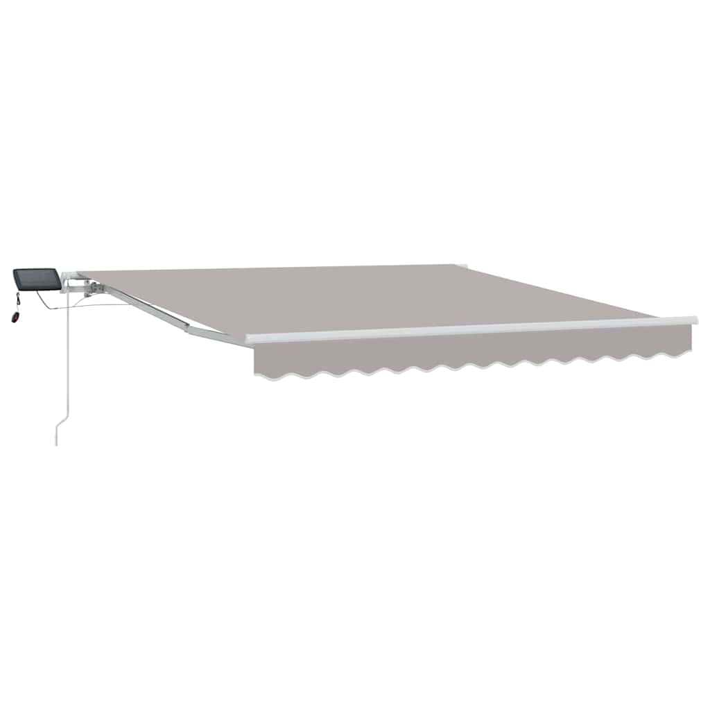 Vidaxl inklapbaar zonnescherm lichtgrijs 350 x 250 cm stof en staal