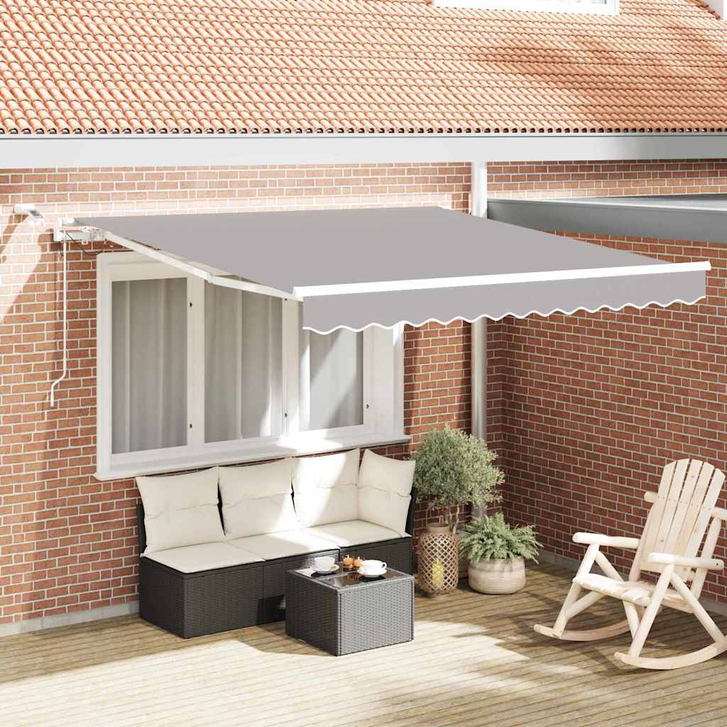 Vidaxl inklapbaar zonnescherm lichtgrijs 350 x 250 cm