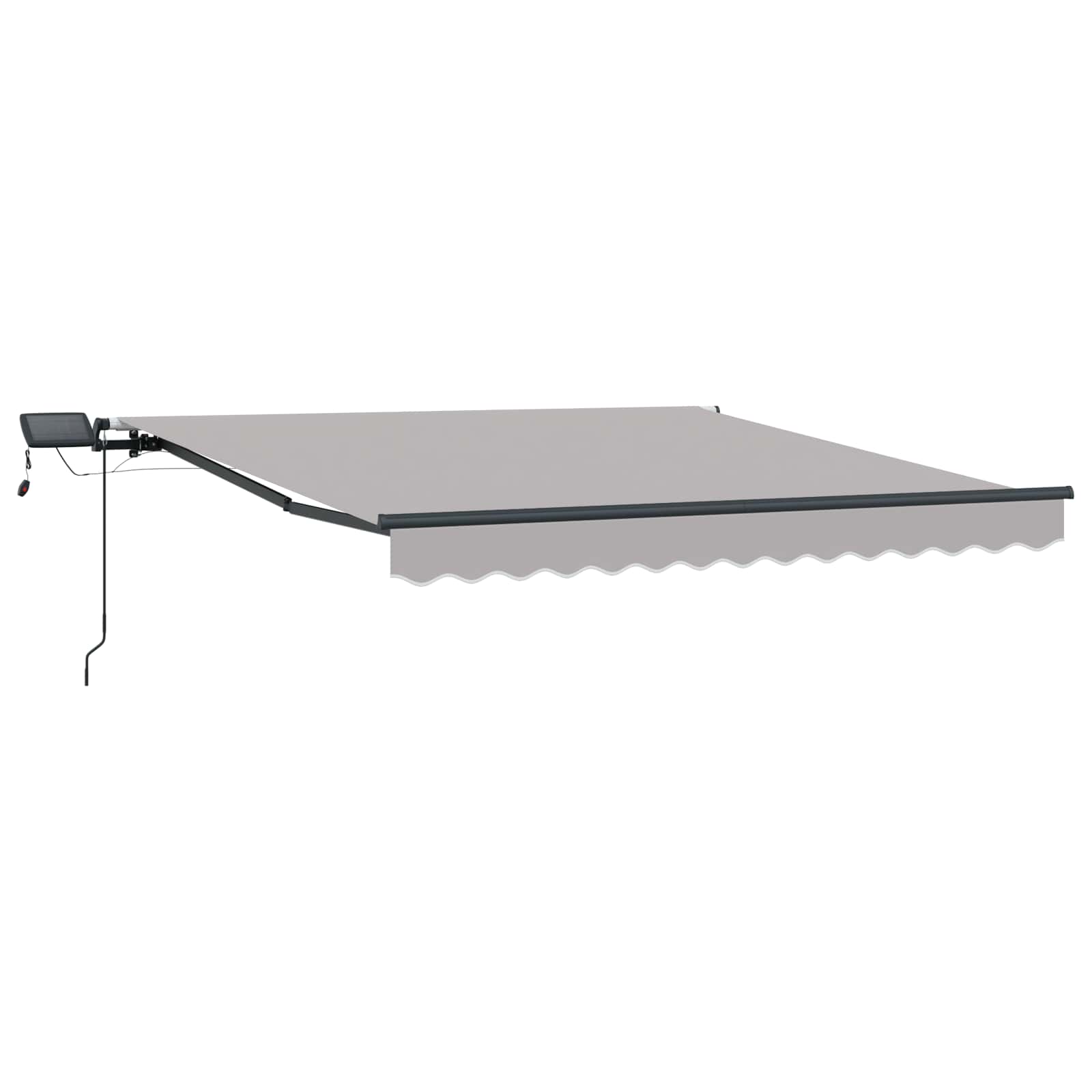 Vidaxl inklapbaar zonnescherm lichtgrijs 350 x 250 cm stof