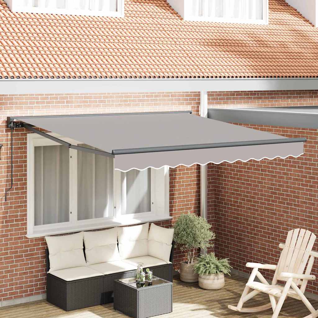 Vidaxl inklapbaar zonnescherm lichtgrijs 350 x 250 cm