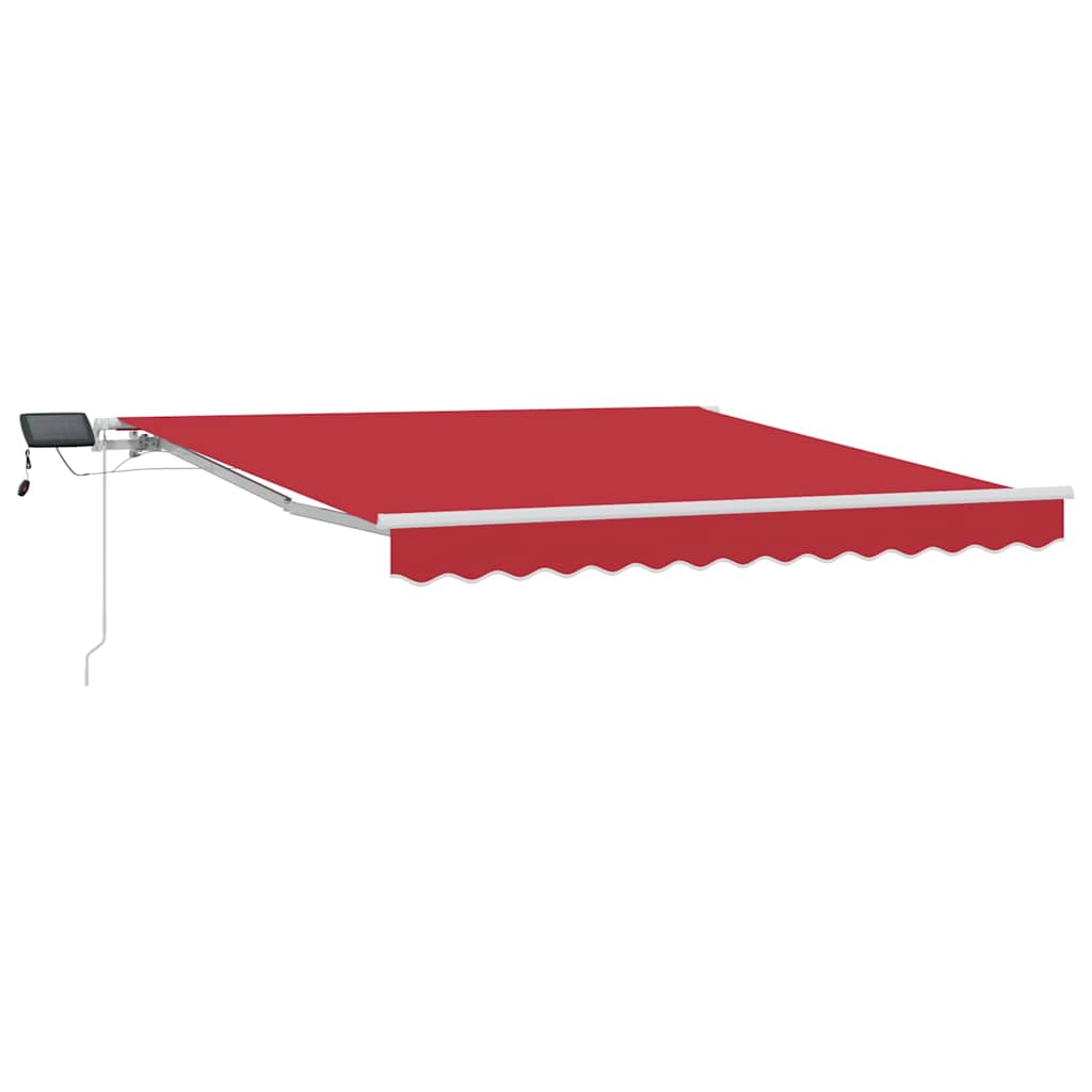 Vidaxl inklapbaar zonnescherm rood 350 x 250 cm stof en staal