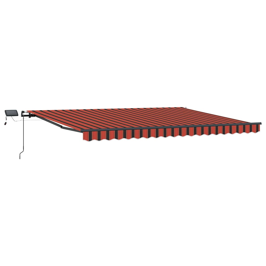 Vidaxl uitschuifbare luifel oranje en bruin 400 × 300 cm