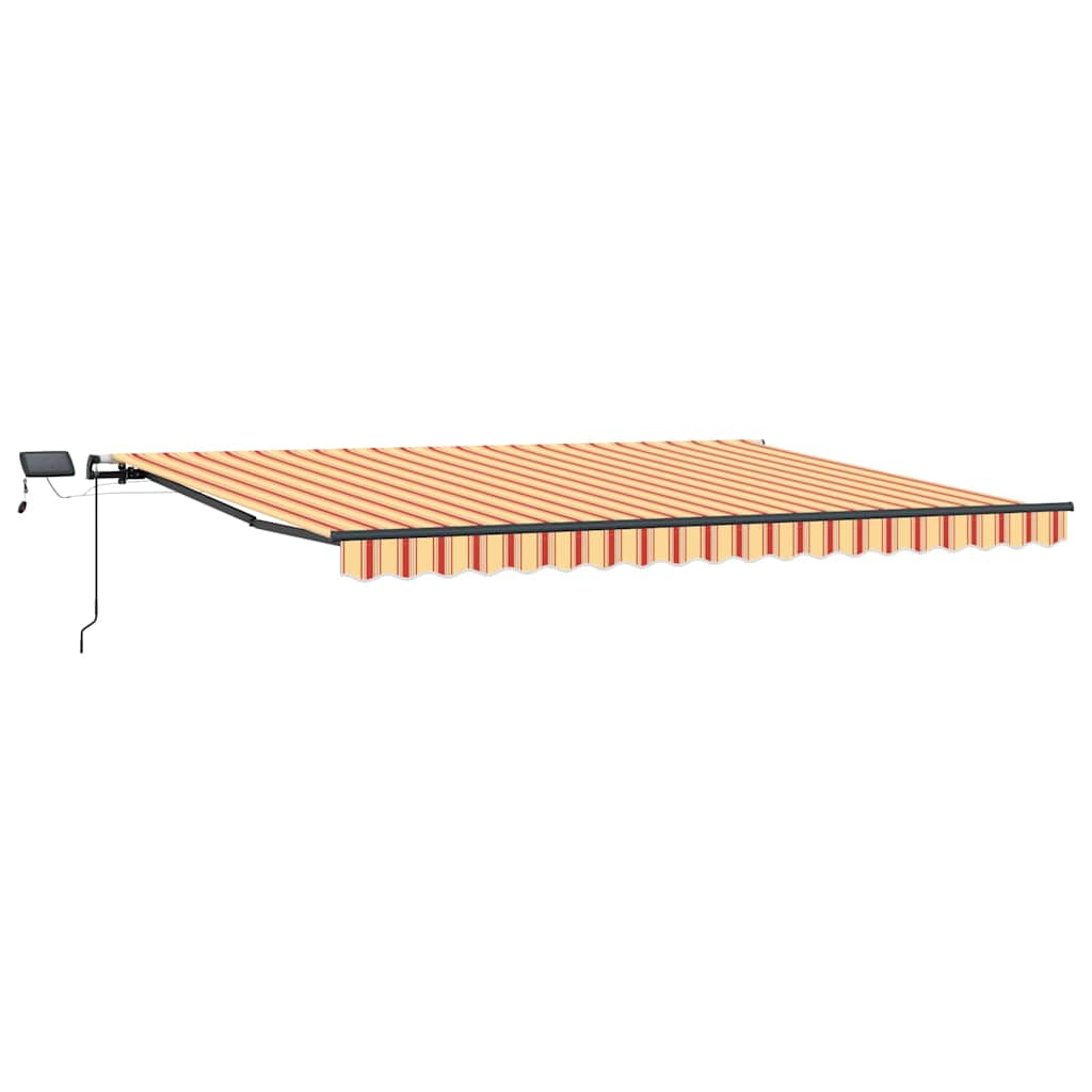 Vidaxl uitschuifbare luifel geel en oranje 400 × 300 cm