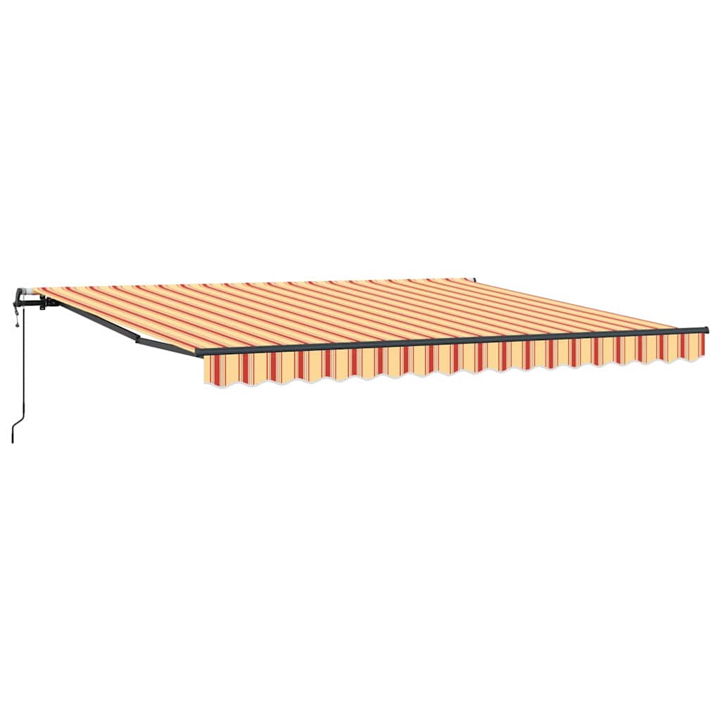 Vidaxl uitschuifbare luifel geel en oranje 400 × 300 cm