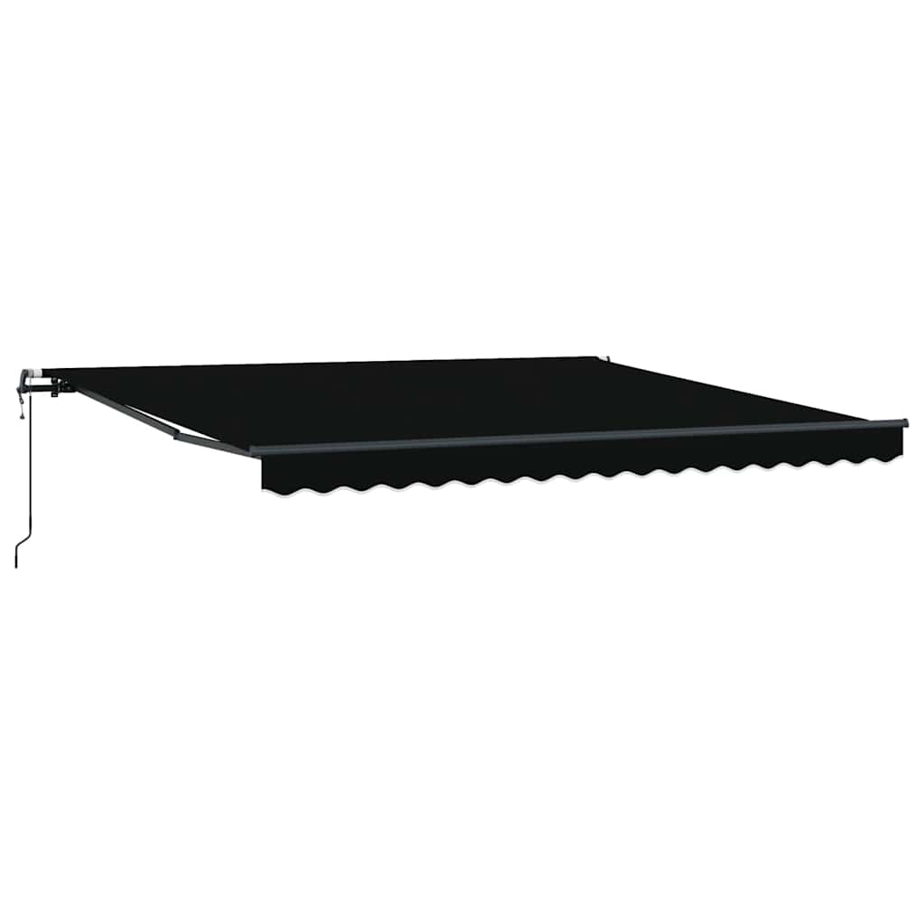 Vidaxl inklapbaar zonnescherm zwart 400 × 300 cm stof en aluminium