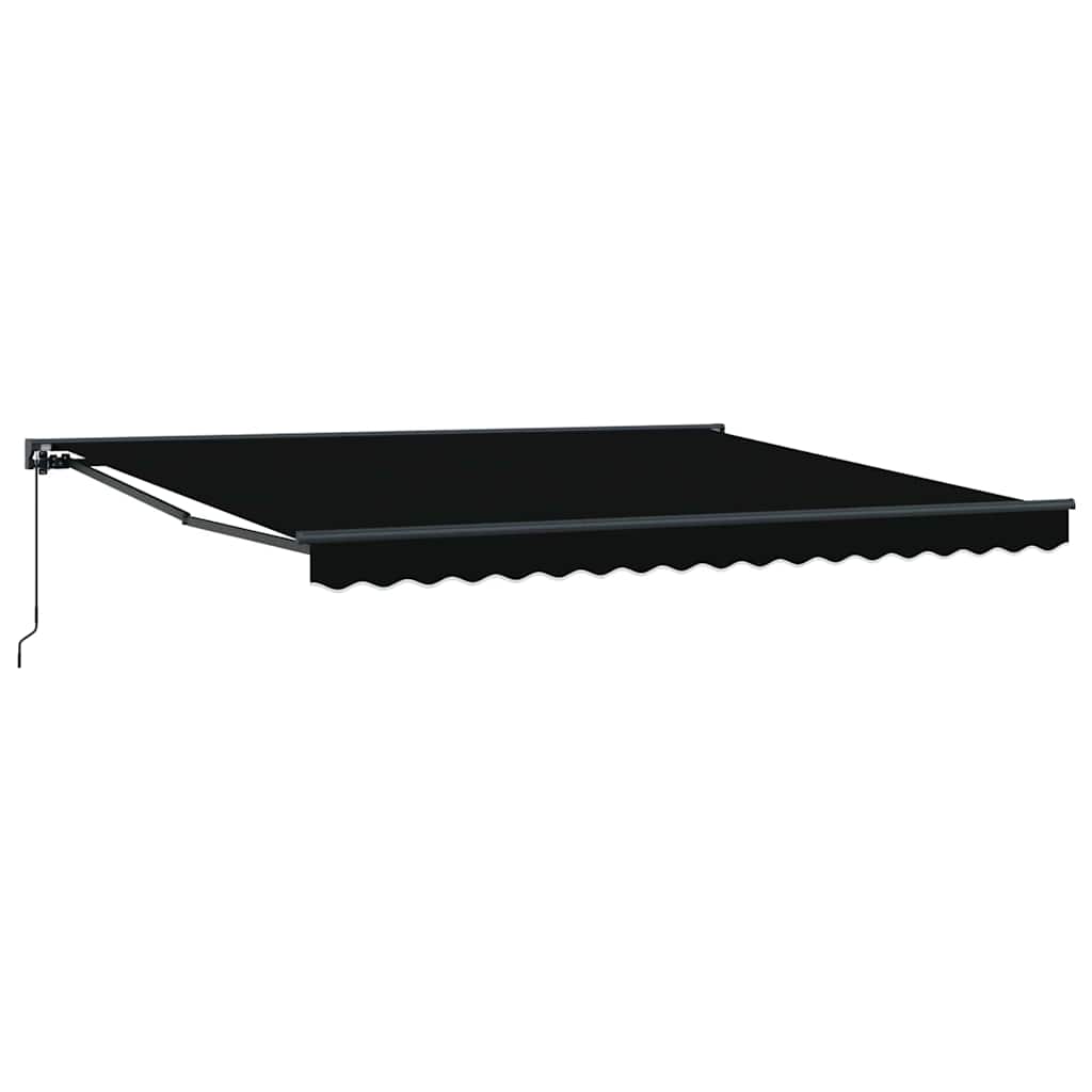 Vidaxl inklapbaar zonnescherm zwart 400 × 300 cm polyester en metaal