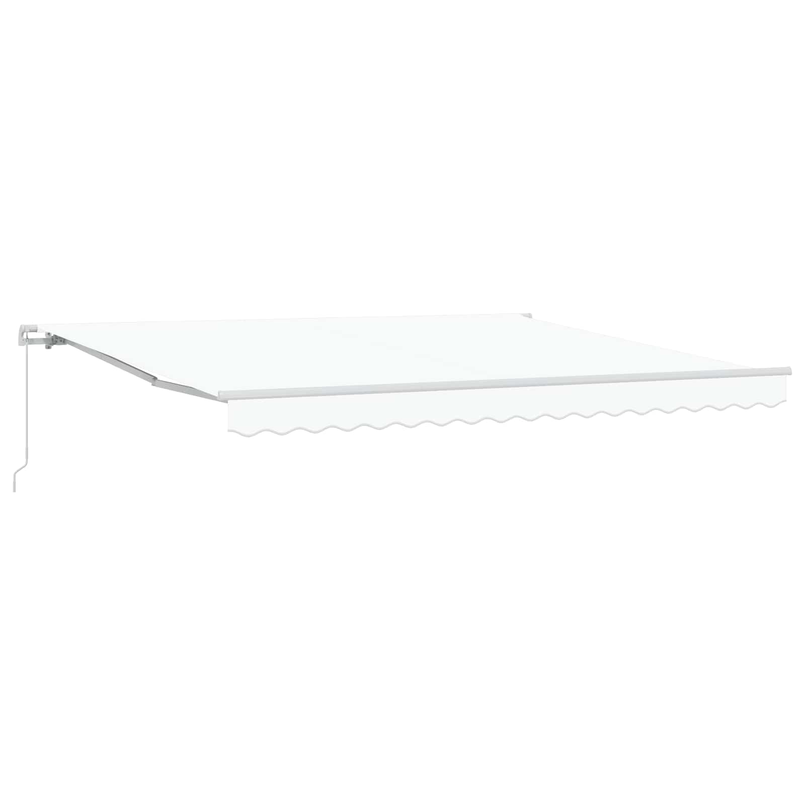 Vidaxl inklapbaar zonnescherm wit 400 × 300 cm polyester en aluminium