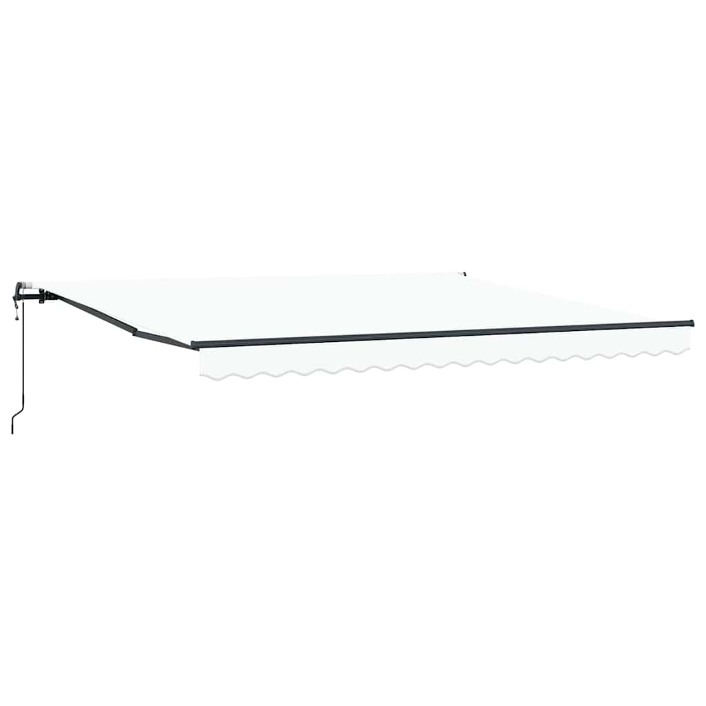 Vidaxl uitschuifbare luifel wit 400 × 300 cm stof en aluminium