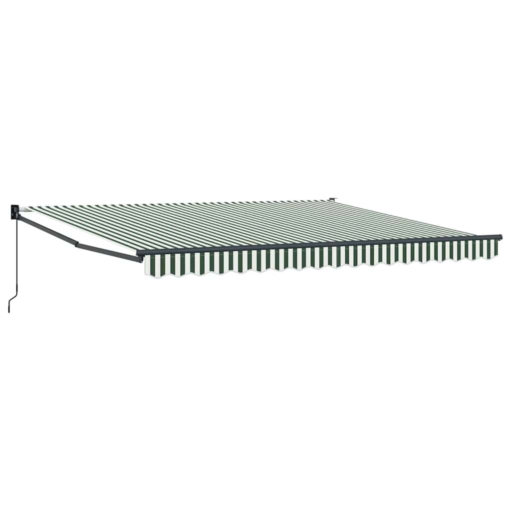 Vidaxl inklapbaar zonnescherm groen en wit 400 × 300 cm