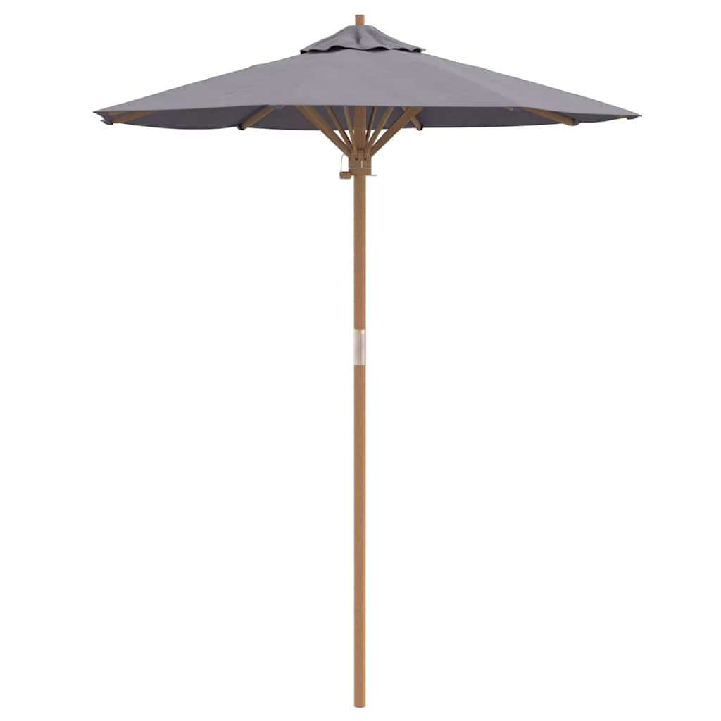 Vidaxl tuinparasol donkergrijs ø 270 x 260 cm bamboe