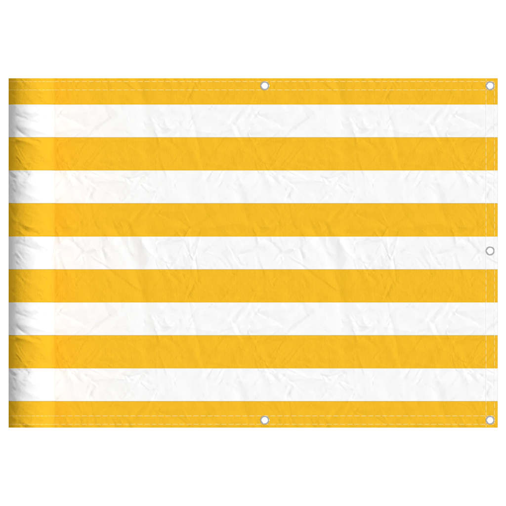 Vidaxl balkonscherm geel en wit gestreept 75x700 cm