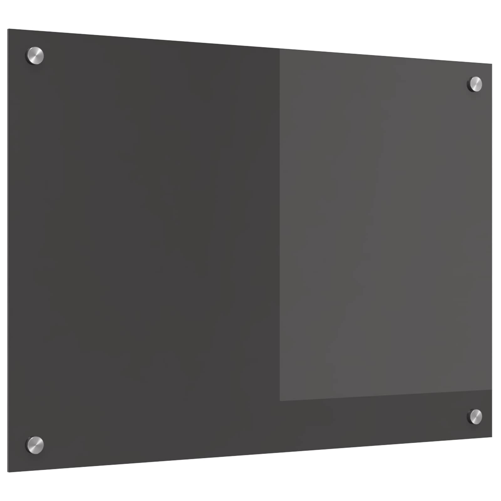 Vidaxl keuken spatscherm donkergrijs 70 x 50 cm gehard glas