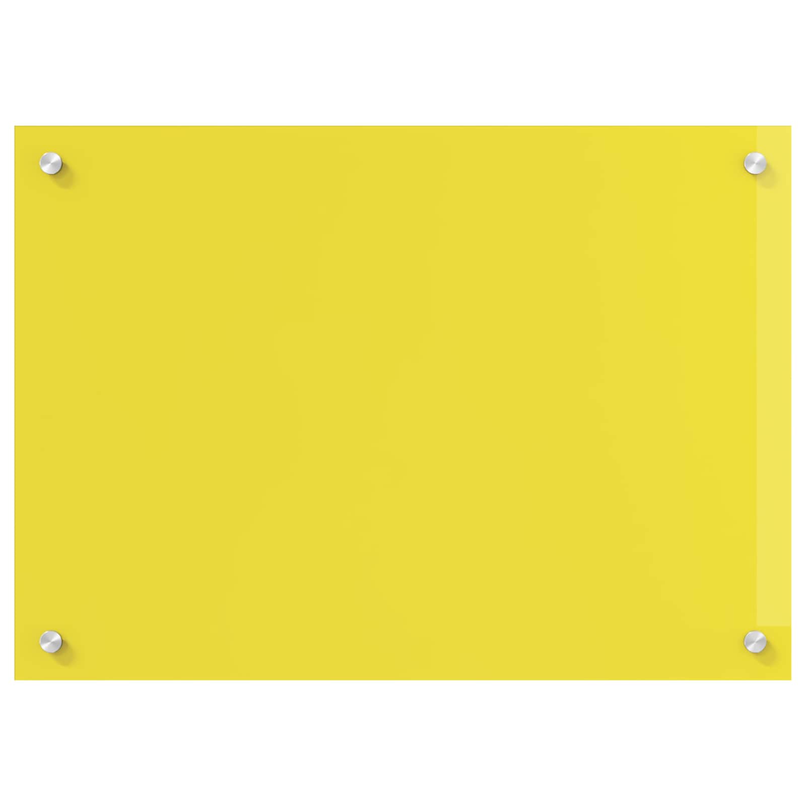 Vidaxl keuken spatscherm geel 70 x 60 cm gehard glas