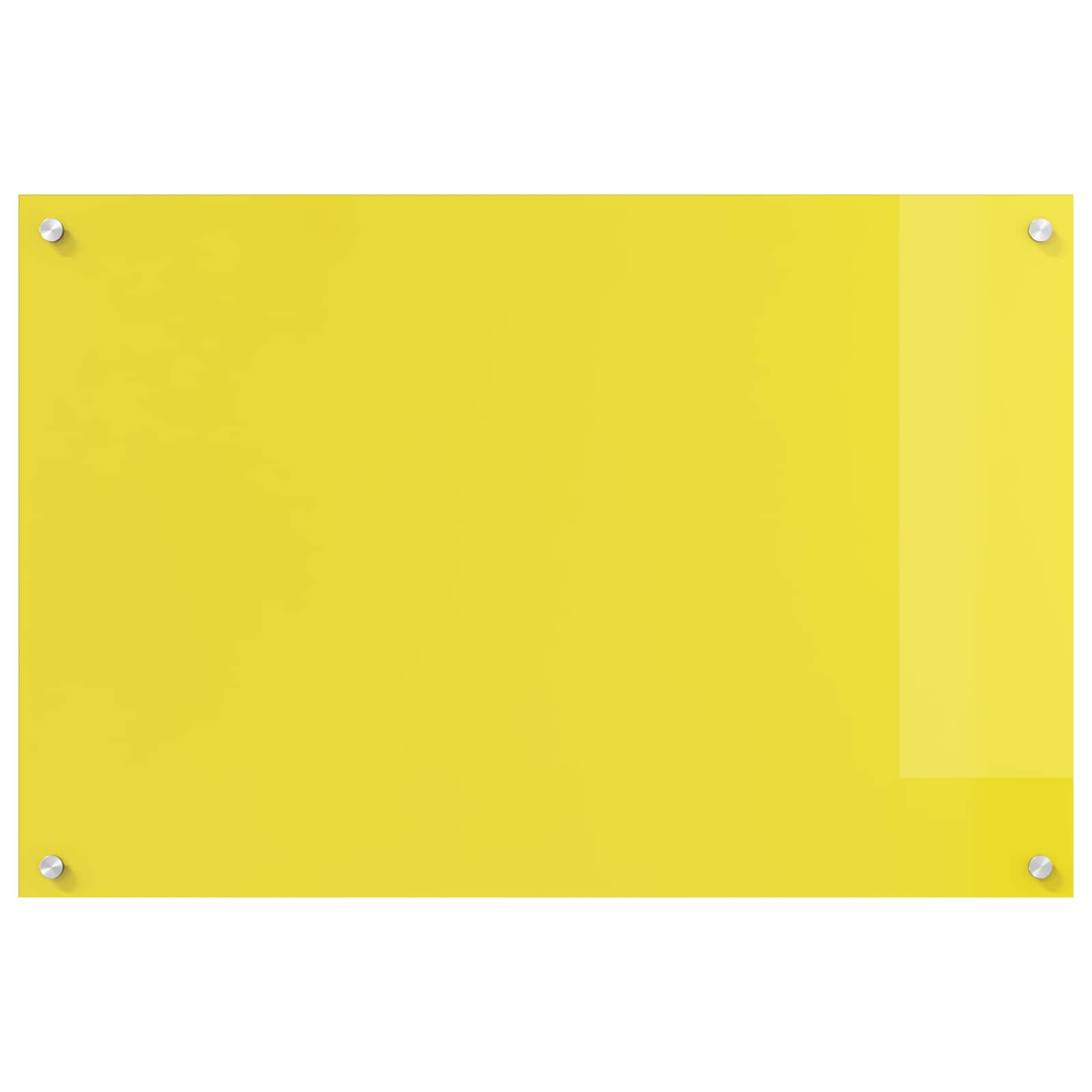 Vidaxl keuken spatscherm geel 90 x 60 cm gehard glas