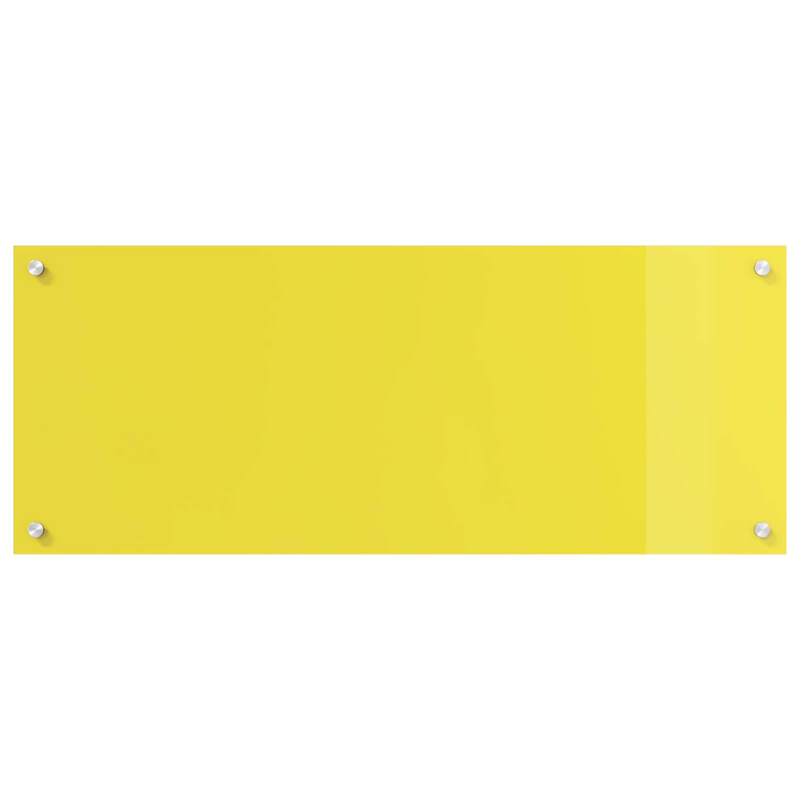 Vidaxl keuken spatscherm geel 100 x 40 cm gehard glas
