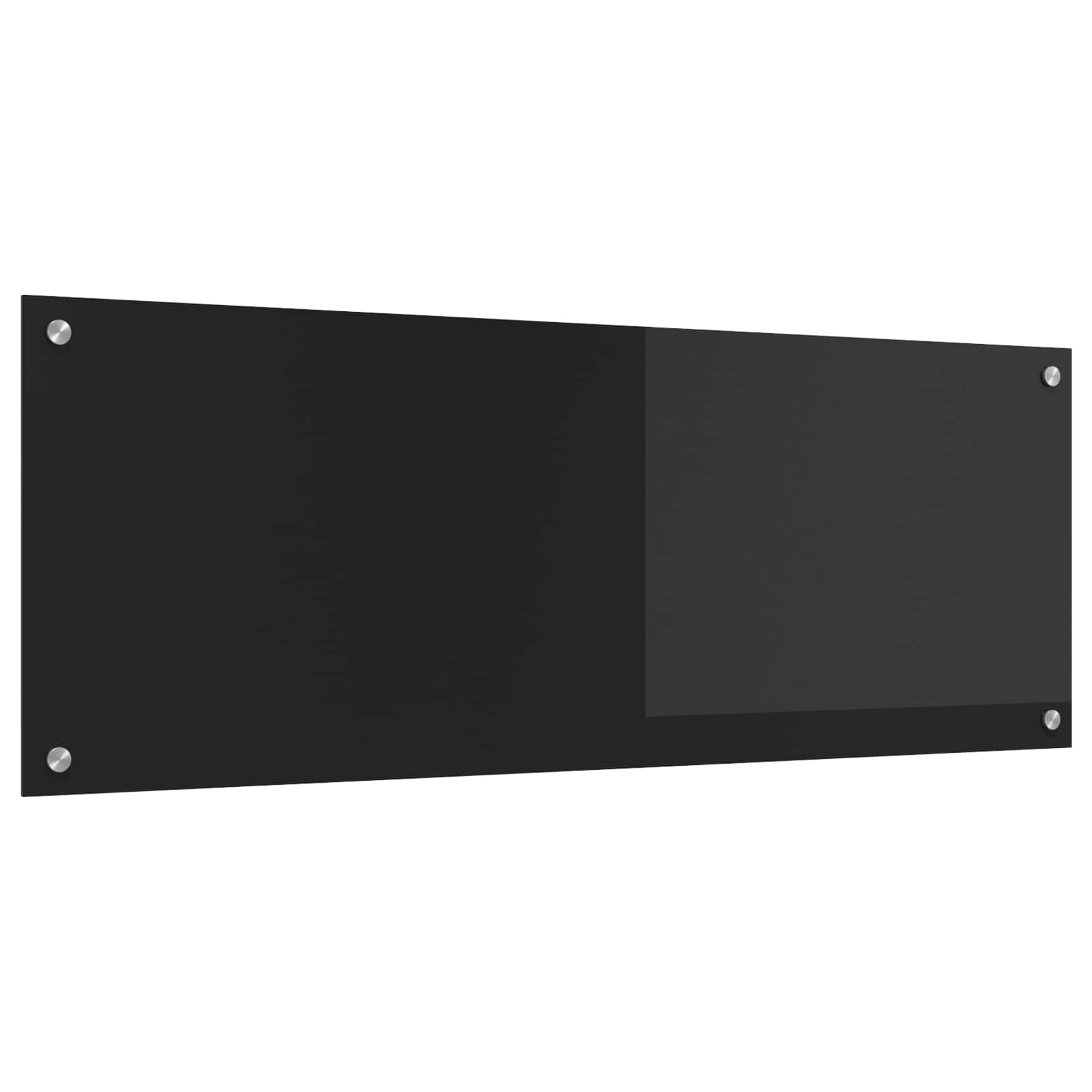 Vidaxl keuken spatscherm zwart 110 x 40 cm gehard glas