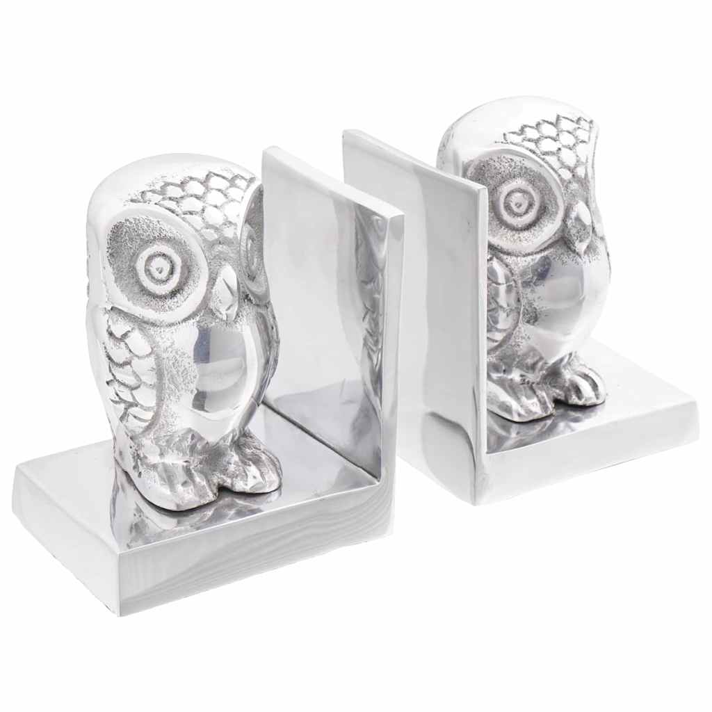 Vidaxl boekensteunen 2 pcs zilver 7 x 9 x 11 cm aluminium