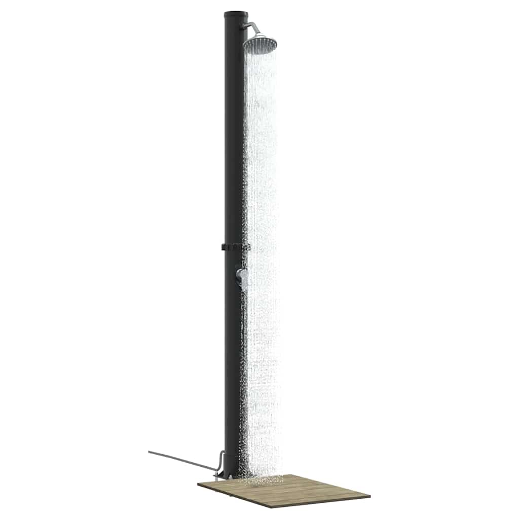 Vidaxl buitenzonne-douche zwart 217 cm pvc en aluminium