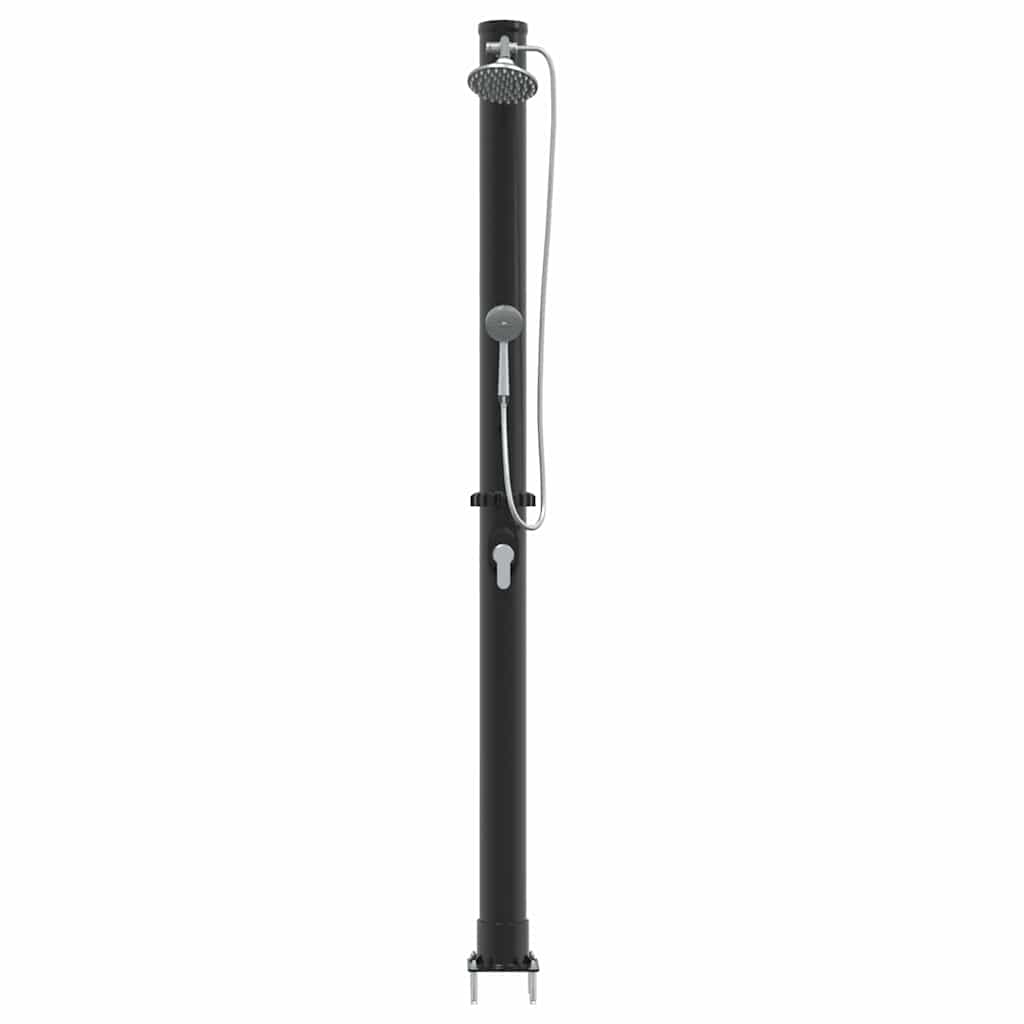 Vidaxl buitenzonne-douche zwart 217 cm pvc en aluminium