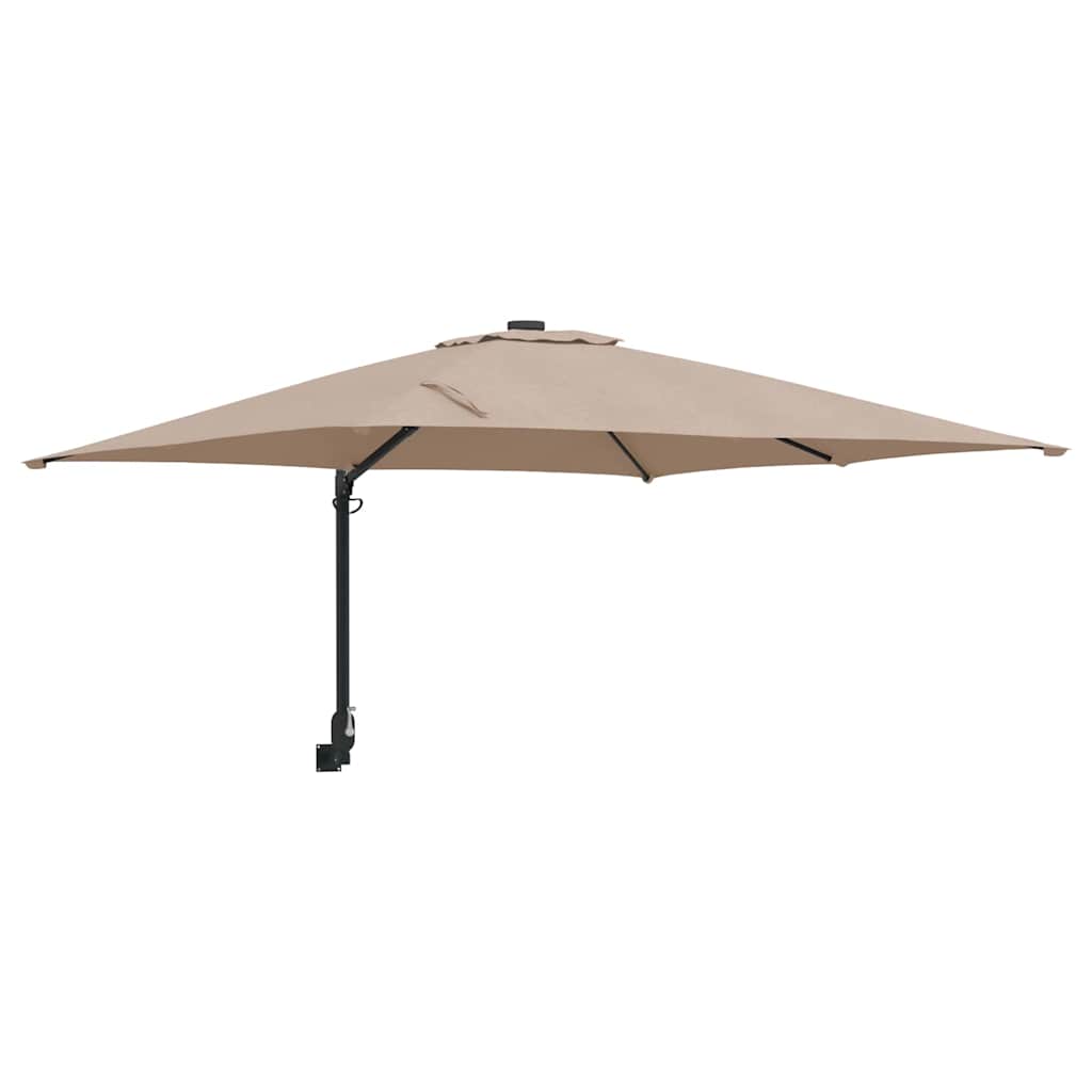 Vidaxl tuinparasol 248,5 x 247,5 x 160 cm polyester en staal taupe
