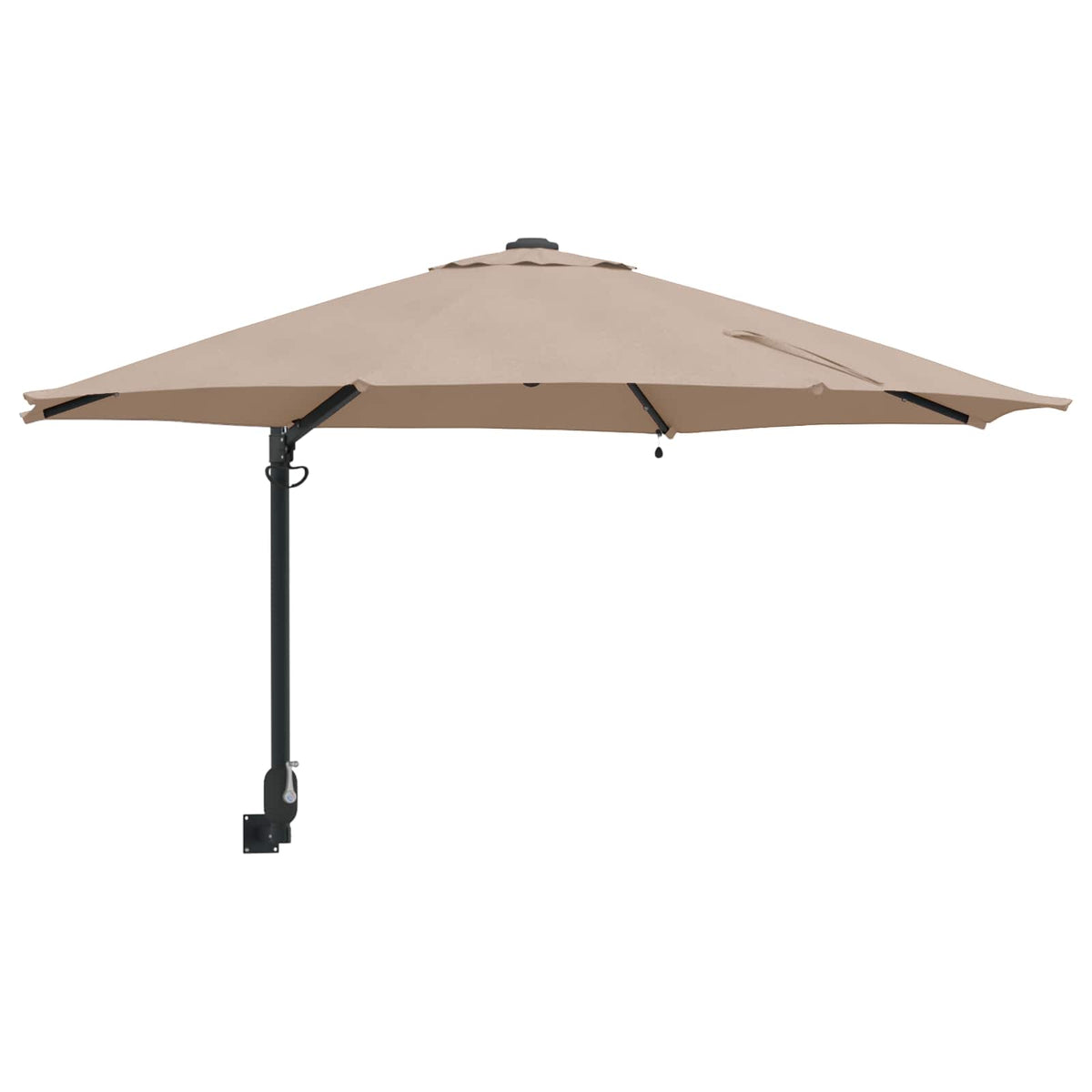 Vidaxl tuinparasol 248 x 248 x 148 cm polyester en staal taupe