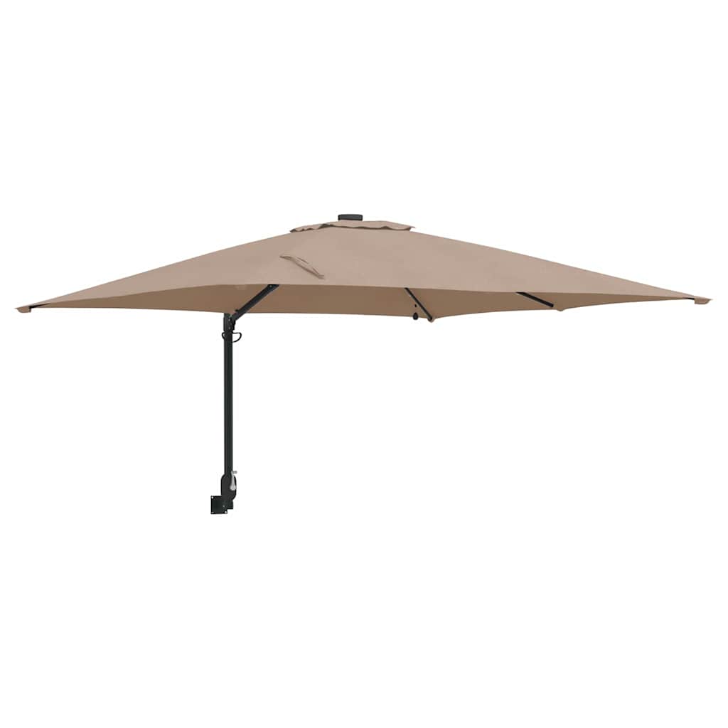 Vidaxl tuinparasol taupe 248,5 x 247,5 x 160 cm polyester en staal