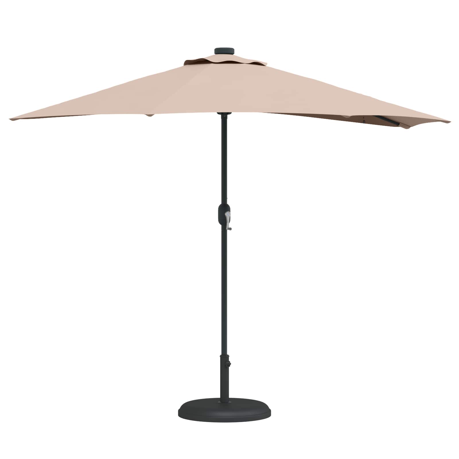 Vidaxl tuinparasol taupe 294 x 150 x 224 cm polyester en staal