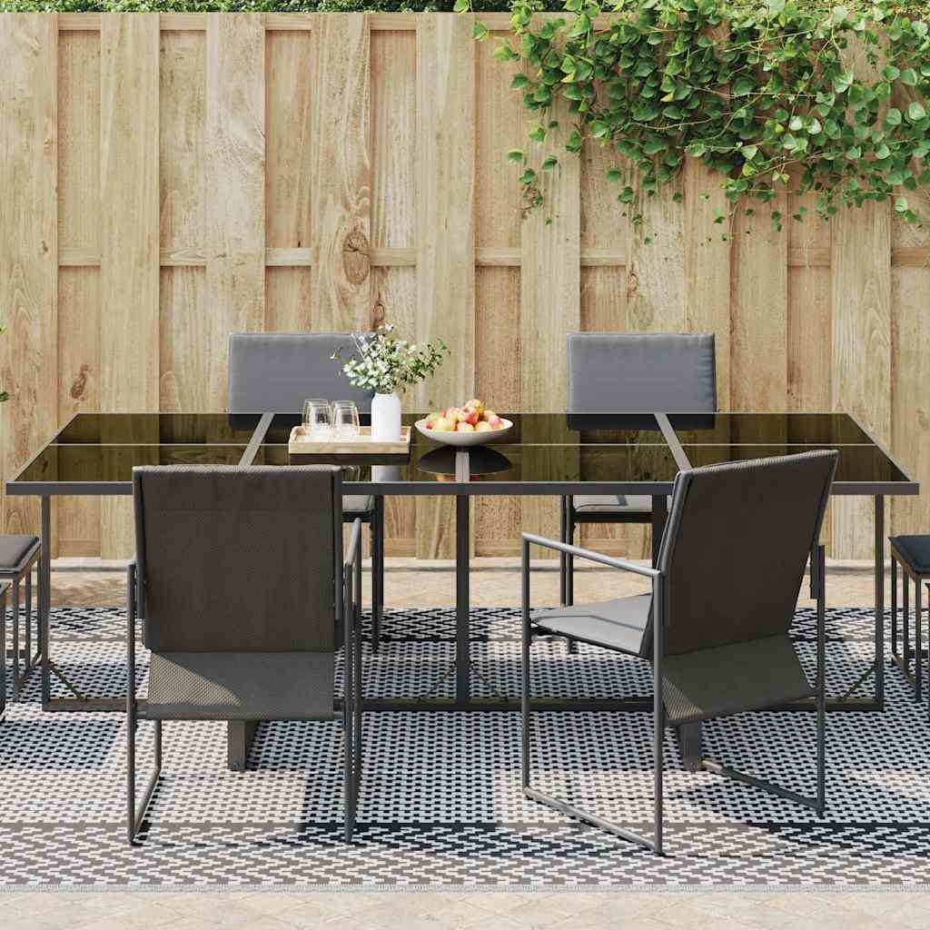 Vidaxl buitentapijt chevron arakil zwart en grijs 600 x 250 cm