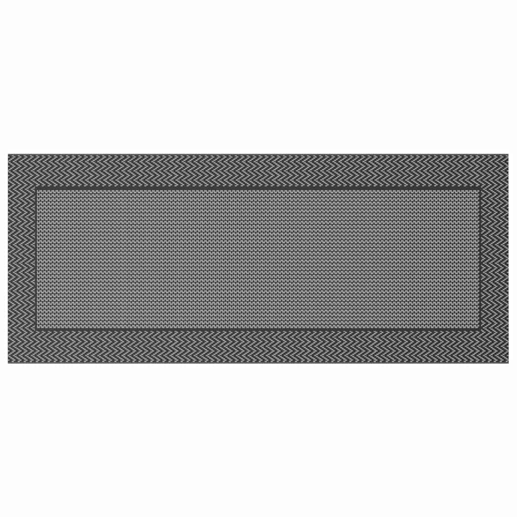 Vidaxl buitentapijt chevron arakil zwart en grijs 600 x 250 cm