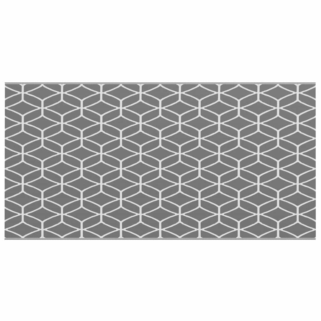 Vidaxl buitentapijt arakil grijs en wit 500 x 250 cm 50% polypropyleen
