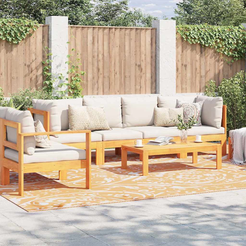 Vidaxl buitentapijt jacobean arakil oranje en wit 400 × 300 cm