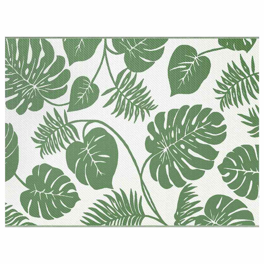 Vidaxl buitentapijt arakil groen en wit 400 × 300 cm 50% polypropyleen