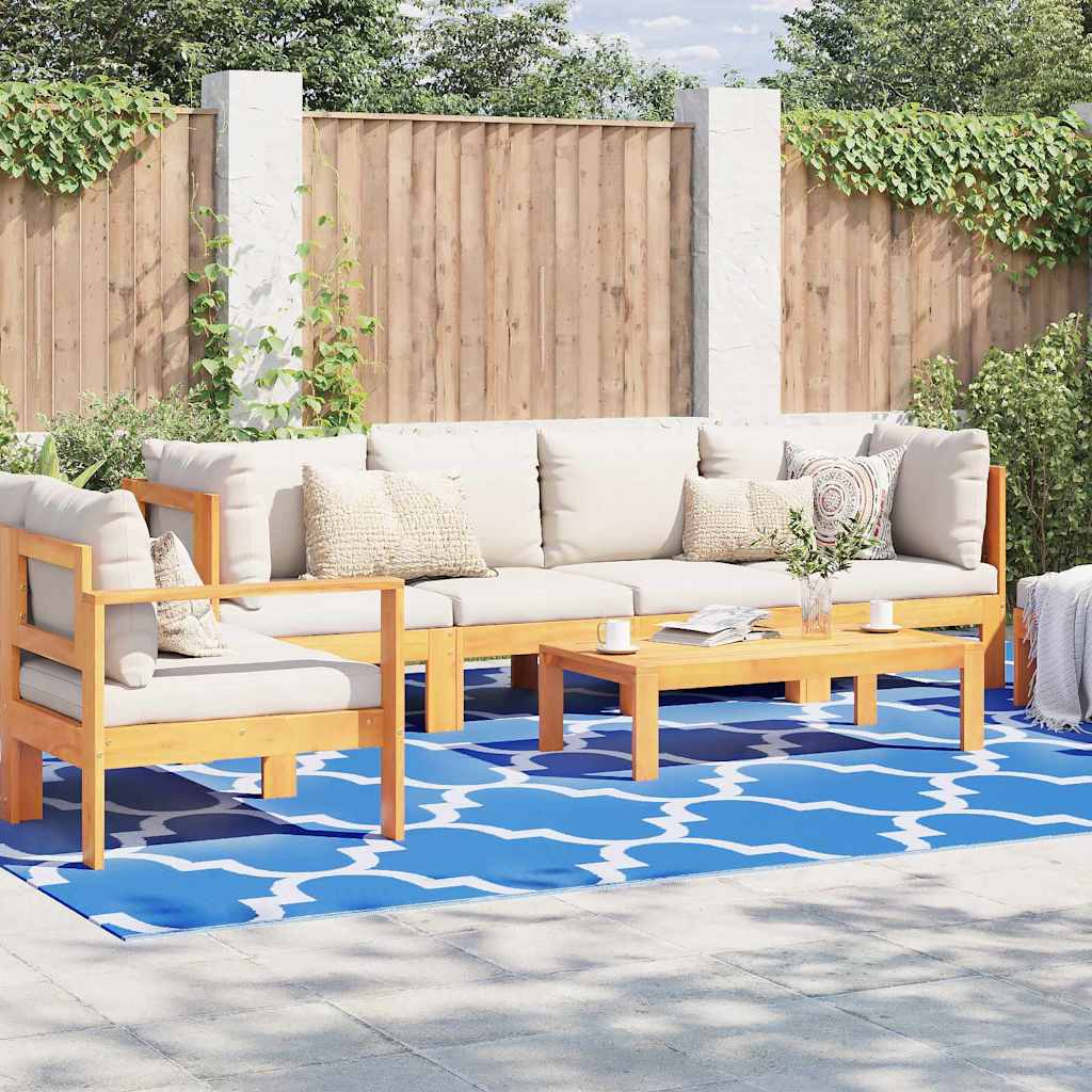 Vidaxl buitentapijt arakil blauw en wit 400 × 300 cm 50% polypropyleen