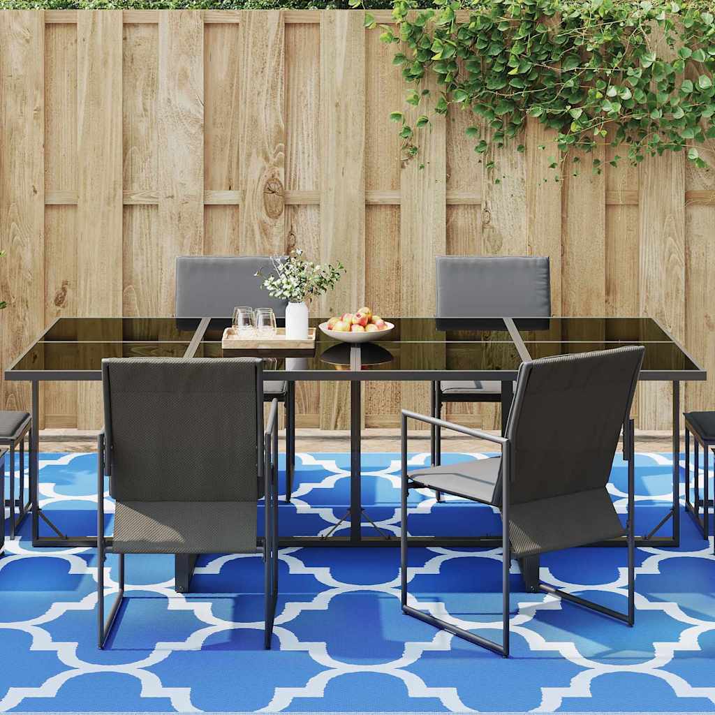 Vidaxl buitentapijt arakil blauw en wit 400 × 300 cm 50% polypropyleen